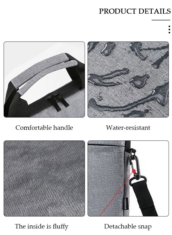 DUNISO حقيبة كمبيوتر محمول مقاس 15.6 بوصة، حقيبة كمبيوتر خفيفة الوزن، حقيبة يد للسفر والأعمال، حقيبة كتف مقاومة للماء للرجال والنساء، مكتب العمل، الكلية، المدرسة - Image 4