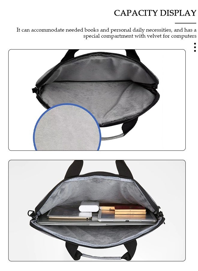 DUNISO حقيبة كمبيوتر محمول مقاس 15.6 بوصة، حقيبة كمبيوتر خفيفة الوزن، حقيبة يد للسفر والأعمال، حقيبة كتف مقاومة للماء للرجال والنساء، مكتب العمل، الكلية، المدرسة - Image 2