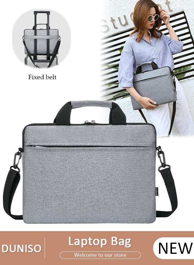 DUNISO حقيبة كمبيوتر محمول مقاس 15.6 بوصة، حقيبة كمبيوتر خفيفة الوزن، حقيبة يد للسفر والأعمال، حقيبة كتف مقاومة للماء للرجال والنساء، مكتب العمل، الكلية، المدرسة - Image 1