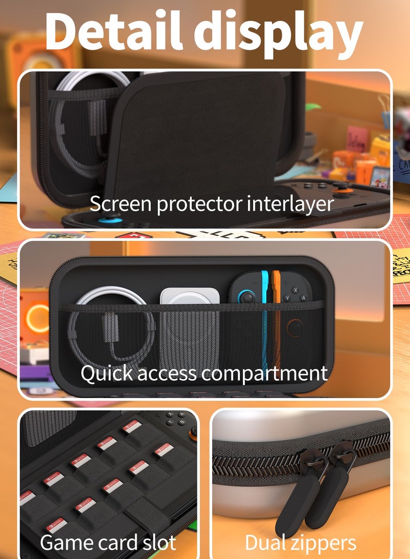 Pxnest Switch Carrying Case for Nintendo Switch 2 ,Nintendo case,High-Capacity Travel Carrying Case for Nintendo Switch2 Console & Accessories - Image 3
