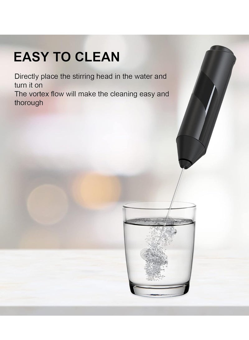 ELTRAZONE Electric Milk Frother Handheld with Stainless Steel Stand – Battery Powered Foam Maker, Whisk Drink Mixer, Mini Blender for Coffee, Frappe, Latte, Matcha, Hot Chocolate – Perfect for Creamy Foam and Smooth Beverages  - Image 3