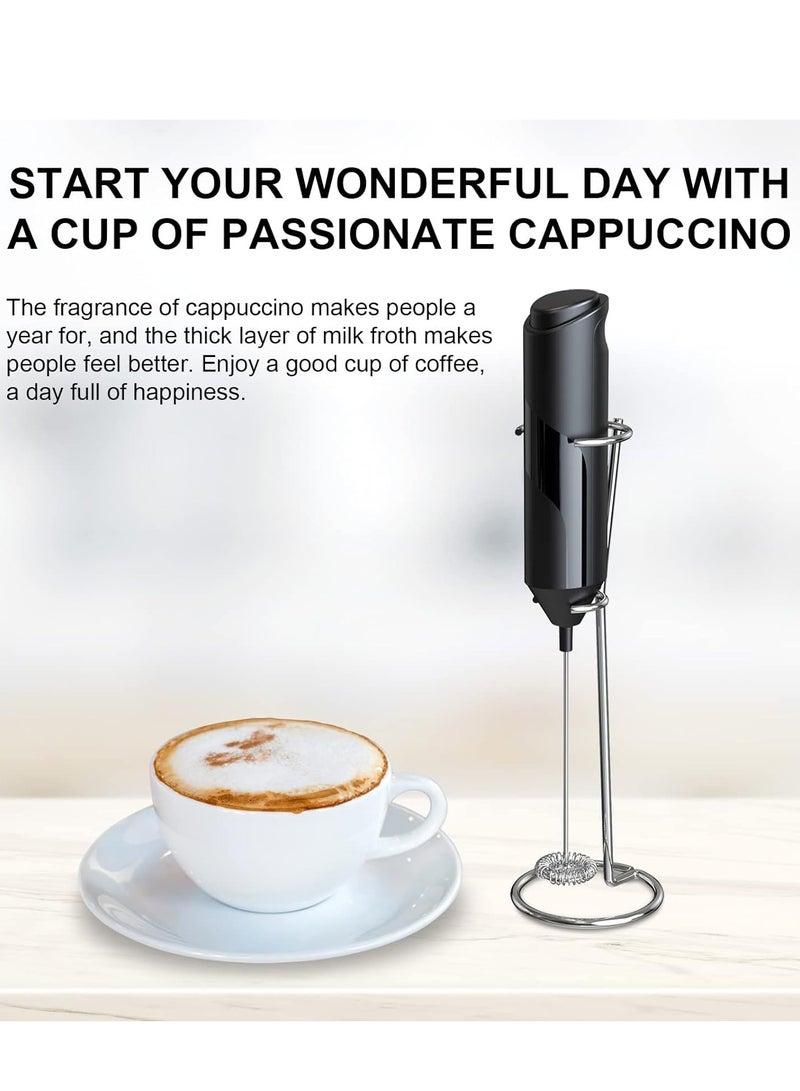 ELTRAZONE Electric Milk Frother Handheld with Stainless Steel Stand – Battery Powered Foam Maker, Whisk Drink Mixer, Mini Blender for Coffee, Frappe, Latte, Matcha, Hot Chocolate – Perfect for Creamy Foam and Smooth Beverages  - Image 5
