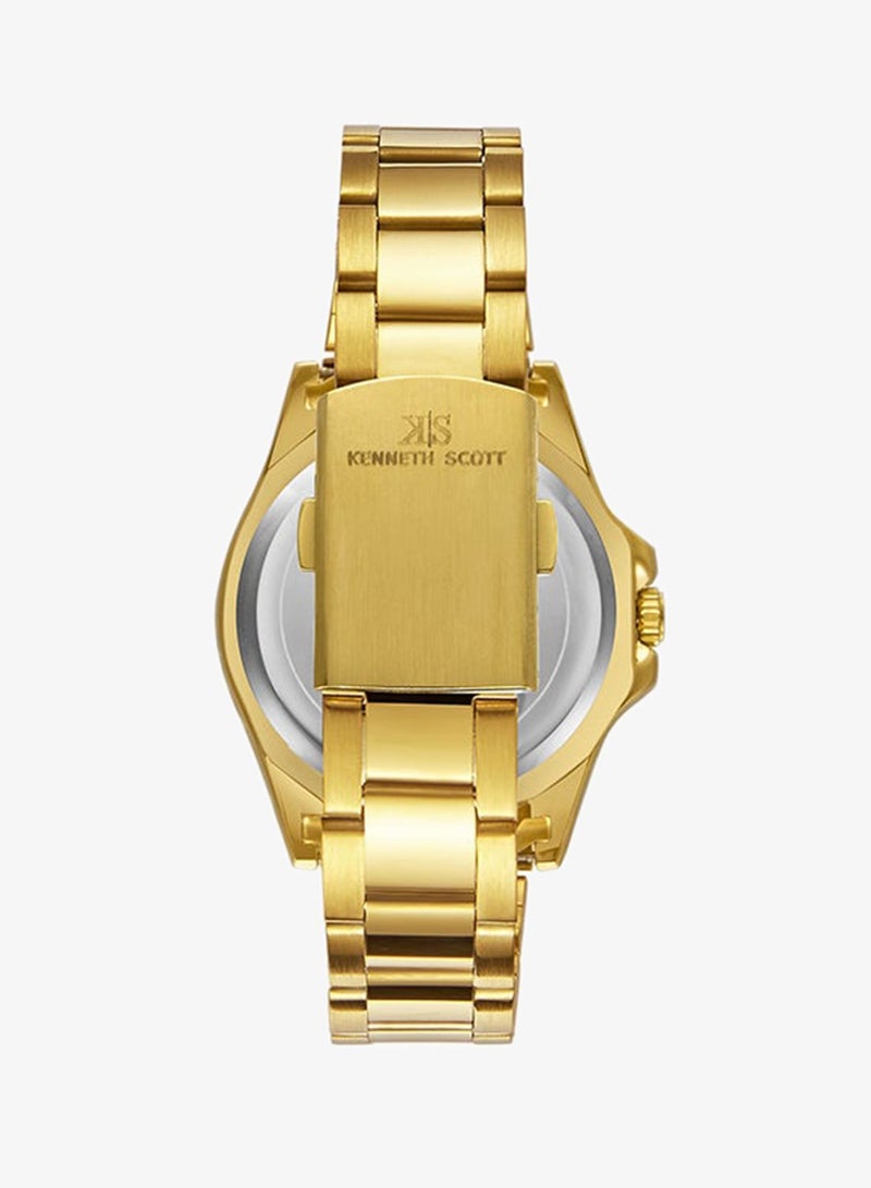 Kenneth Scott Men's Champagne Dial Analog Watch - K23027-GBGC - Image 3
