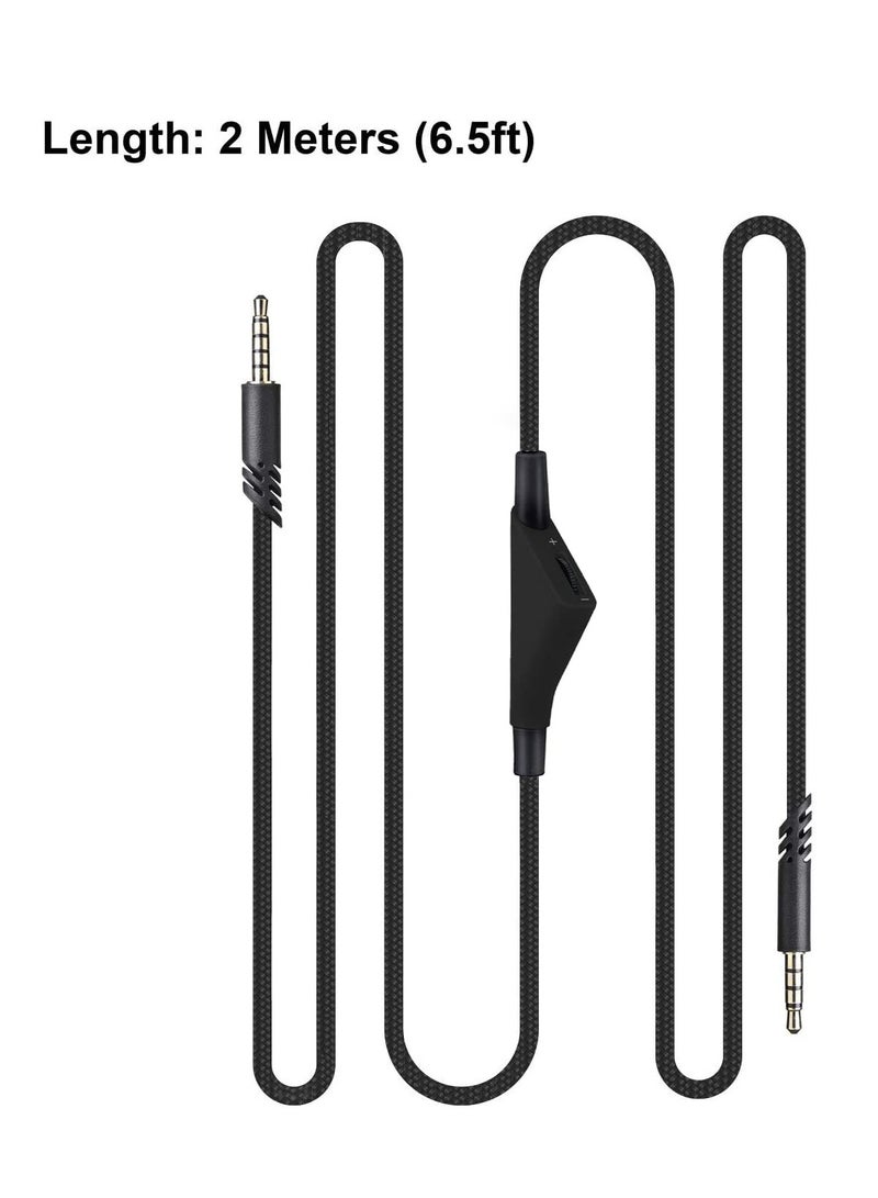 KASTWAVE Cable Adapter for Logitech Astro A10 Gaming Headset Cable Replacement with Volume Control Also for A40/ A40TR Gaming Headset and for Xbox One/ PS4 Controller Long 2.0 M - Image 4
