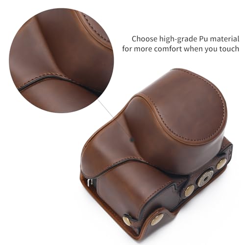 Hargedis for Sony ZV-E10 II case Premium PU Full Body Leather Camera Case Bag for Sony ZV-E10 II Fit 16-50mm Lens with Camera Shoulder Strap - Image 3