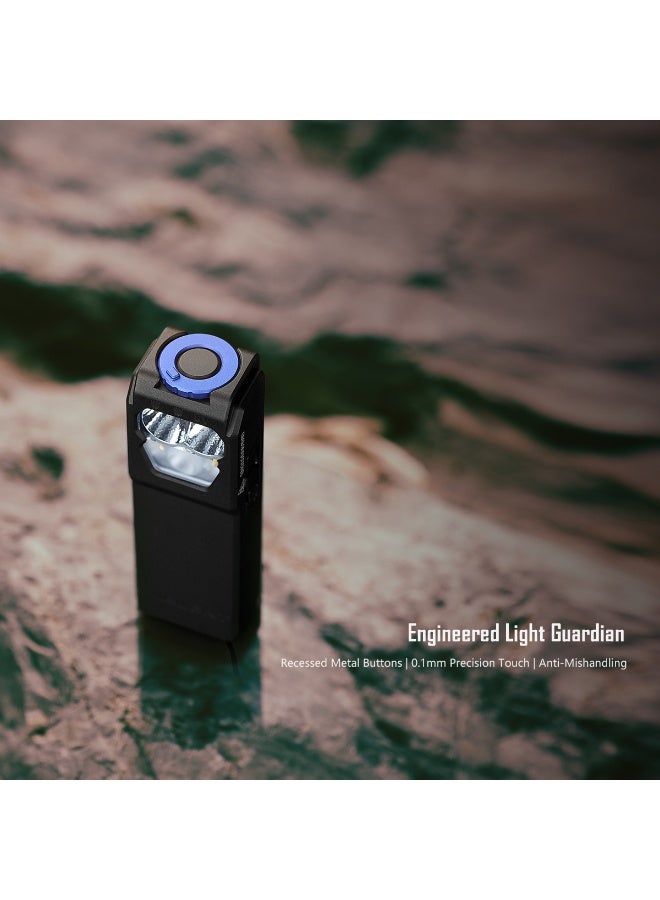 IMALENT 2800 Lumen 3-in-1 Flat EDC Flashlight with UV White & Warm Light  486m Long-Range Beam Type-C Rechargeable 1900mAh Battery  IP56 Waterproof 6 Brightness Levels Instant Turbo - Image 5