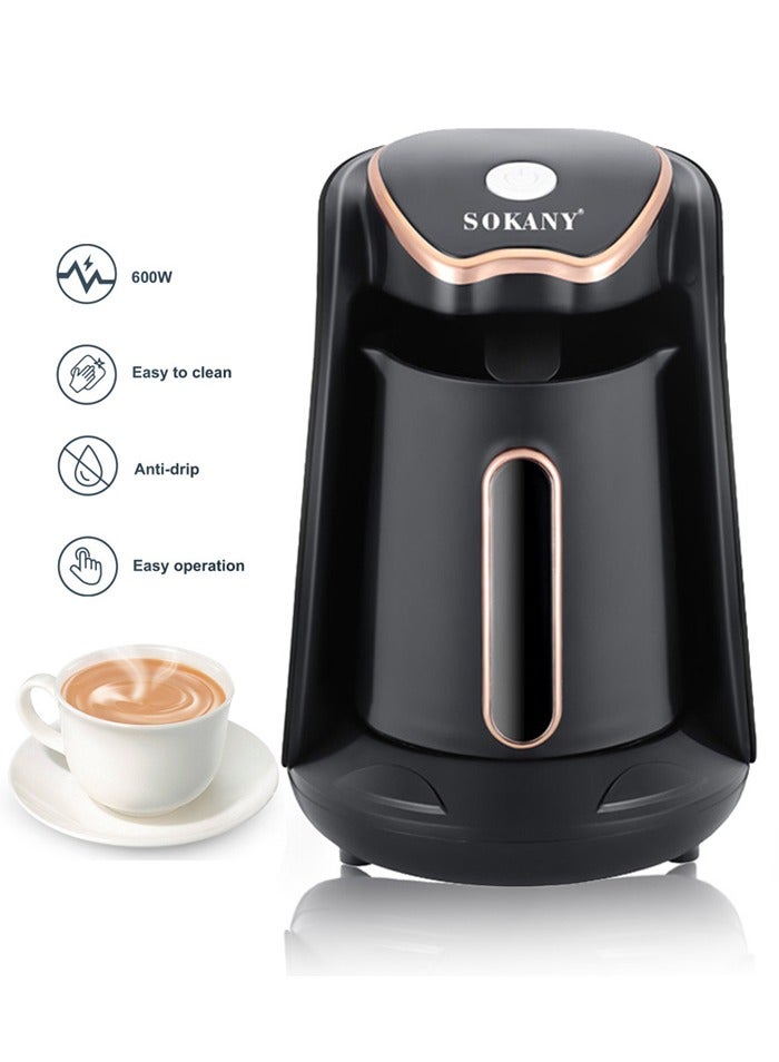 sokany Turkish Coffee Maker,600W 250ml Electric Coffee Pot,SK-04008,Black - Image 2