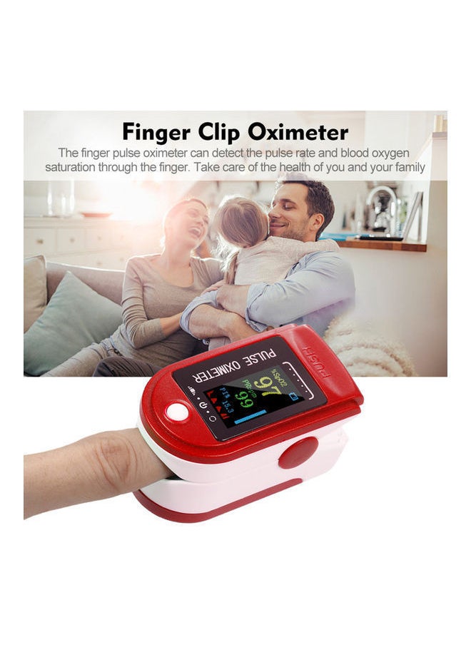 NIBEMINENT - Digital Fingertip Pulse Oximeter OLED Display Blood Oxygen Sensor Saturation Mini SpO2 Monitor PR Rate Measurement Meter for Nursing Home Sports Lover Red - Image 1