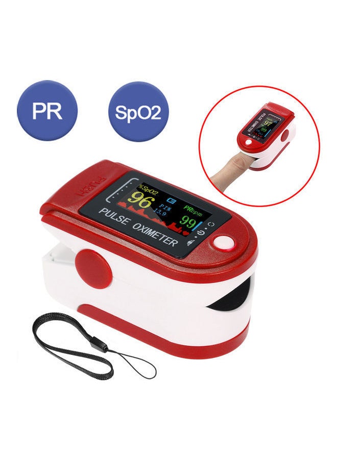 NIBEMINENT - Digital Fingertip Pulse Oximeter OLED Display Blood Oxygen Sensor Saturation Mini SpO2 Monitor PR Rate Measurement Meter for Nursing Home Sports Lover Red - Image 1