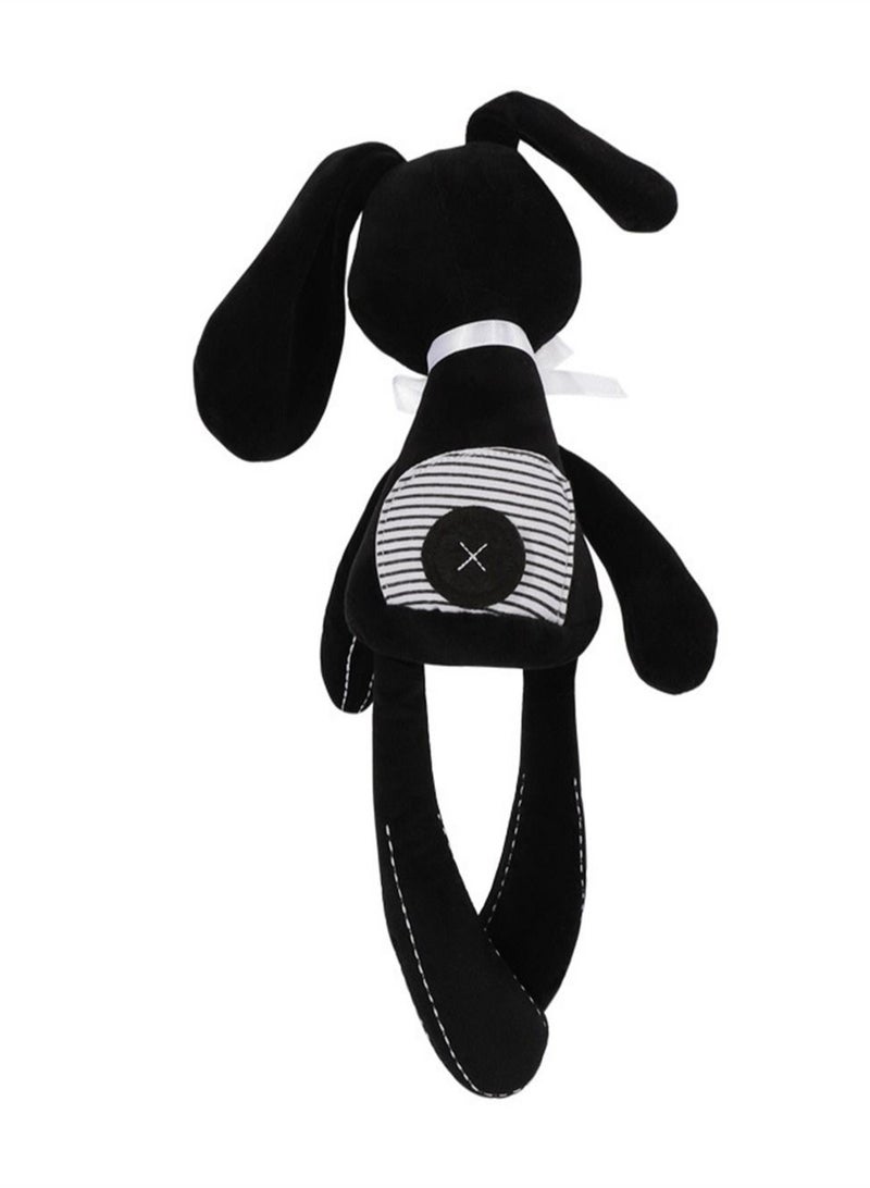 Loquat Long-legged Rabbit Plush Soothing Baby Toy Black 26*50cm  - Image 2