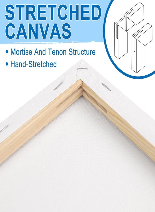 ESRICH Stretched Canvas for Painting, 8 Pack 9x12 Inch Canvas Value Pack,Primed Acid-Free Cotton Blank Canvases, Painting Canvas for Oil & Acrylic Paint. - Image 3