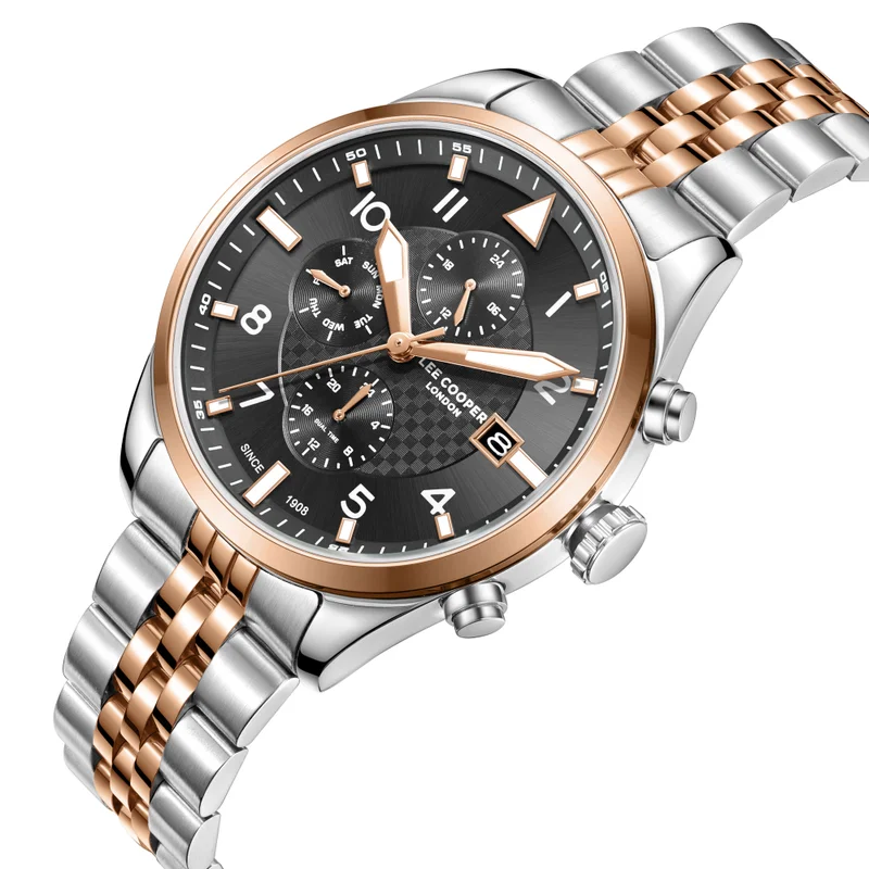 Lee Cooper Men's METAL Multi Function Watch LC08318.560 - 41 mm