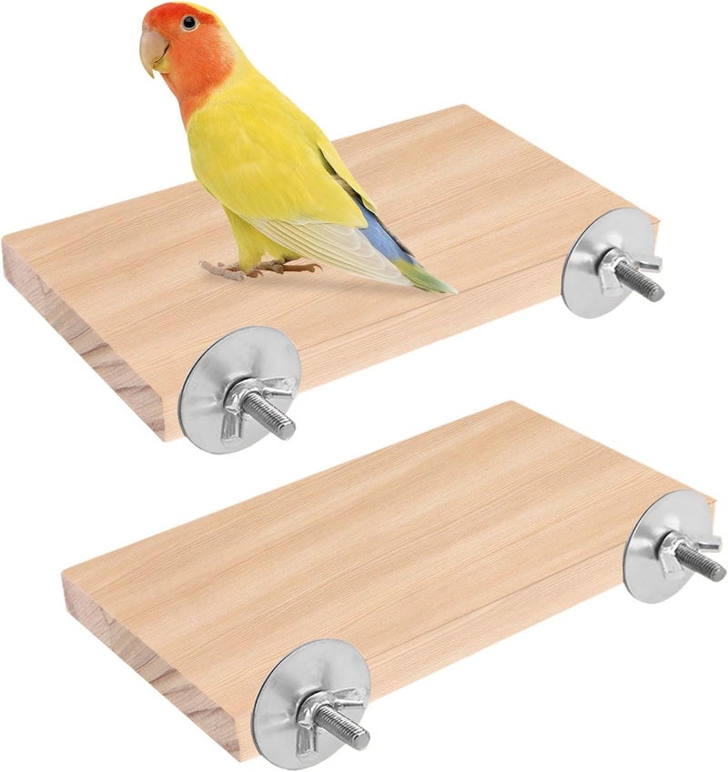 Eophmi Bird Cage Perches,2 Pcs Bird Cage Platform Perch,Bird Platform Perch for Birds Climbing,Small Animal Platform,Bird Perch Platform As Bird Toys,Bird Perches for Cage Accessories - Image 1