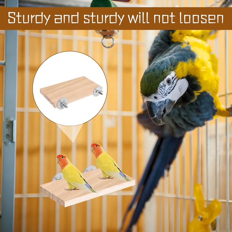 Eophmi Bird Cage Perches,2 Pcs Bird Cage Platform Perch,Bird Platform Perch for Birds Climbing,Small Animal Platform,Bird Perch Platform As Bird Toys,Bird Perches for Cage Accessories - Image 4