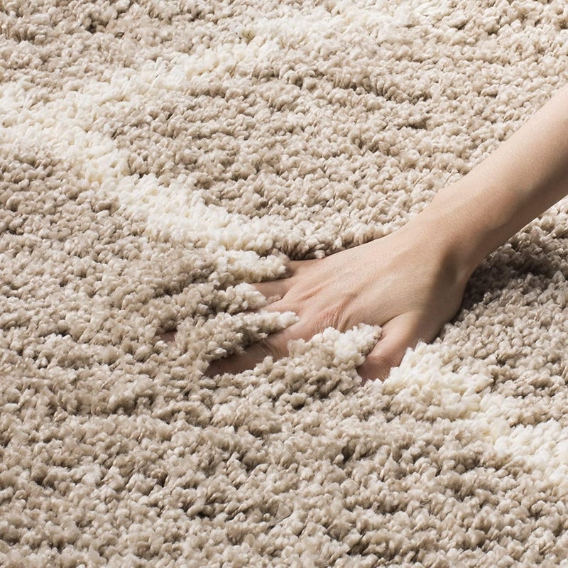 GLOY ® Anti-Slip Fluffy Fur Rug & Polyester Large Shaggy Carpet for Living Room, Bedroom, Office, Guest Room (3x6 Feet, Beige Ivory Box) - Image 3