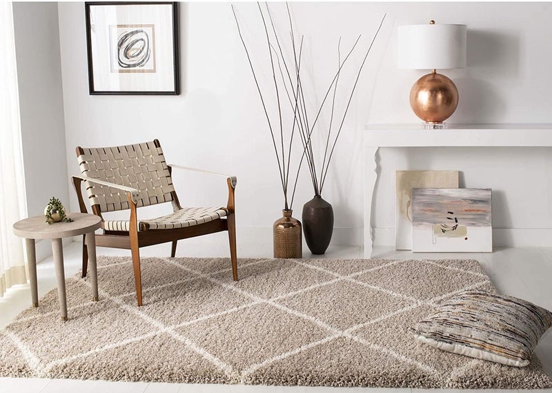 GLOY ® Anti-Slip Fluffy Fur Rug & Polyester Large Shaggy Carpet for Living Room, Bedroom, Office, Guest Room (3x6 Feet, Beige Ivory Box) - Image 4