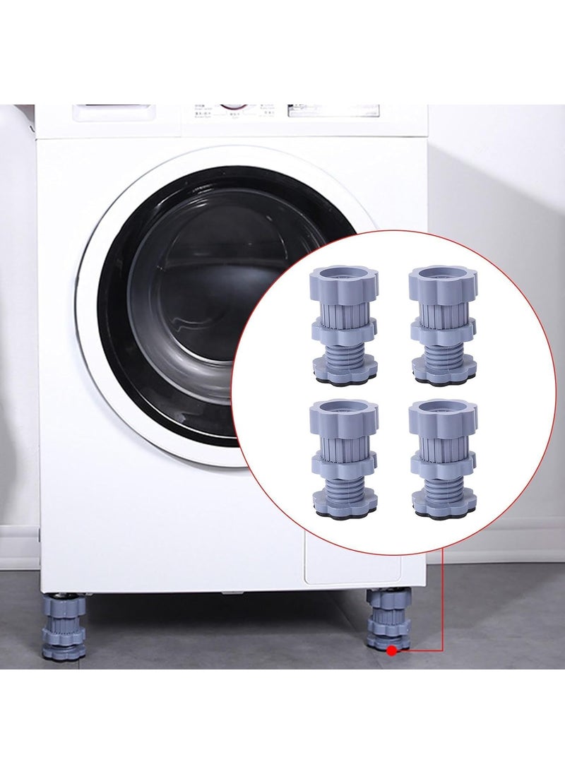 DD RETAILS DD Retails Washing Machine Vibration Pads Anti Vibration Pads for Washing Machine Support Height Adjustment Feet Adjustable Dryer Shock Noise Cancelling Pads Washing Machine Pads  - Image 1