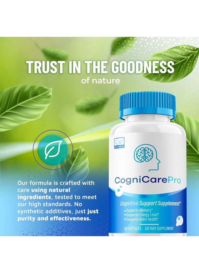 LIVORKA - (3 Pack) Cognicare Pro Capsules, Cognicare Pro, Cognicare Pro Pills, Cognicare Pro Advanced Formula, Cognicare Pro Vitamins, Cognicare Pro Formula 180 Capsules for 3 Months - Image 1