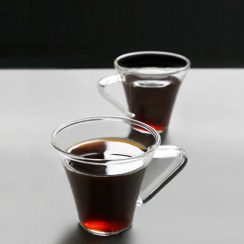 Transparent Espresso Cup Practical Water Mug Glass Coffee Cup with Handle - Image 2