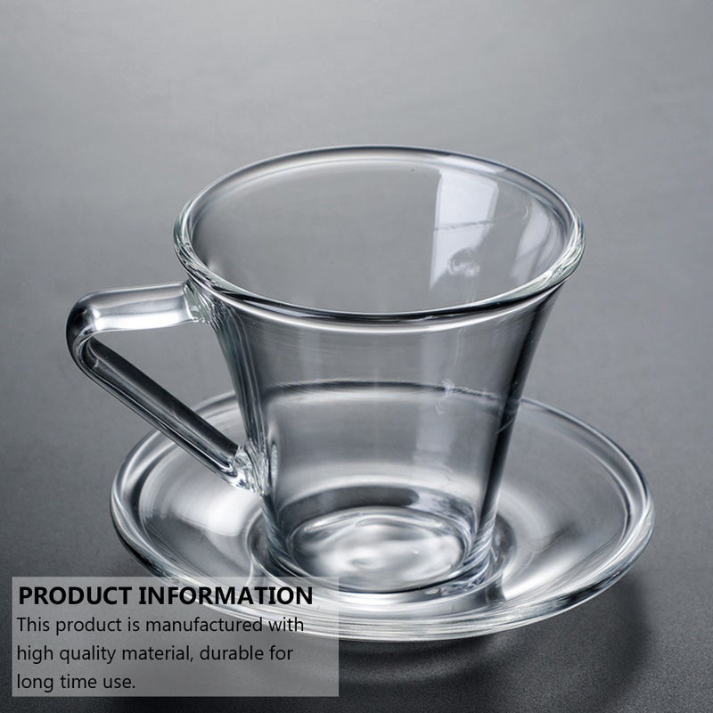 Transparent Espresso Cup Practical Water Mug Glass Coffee Cup with Handle - Image 4
