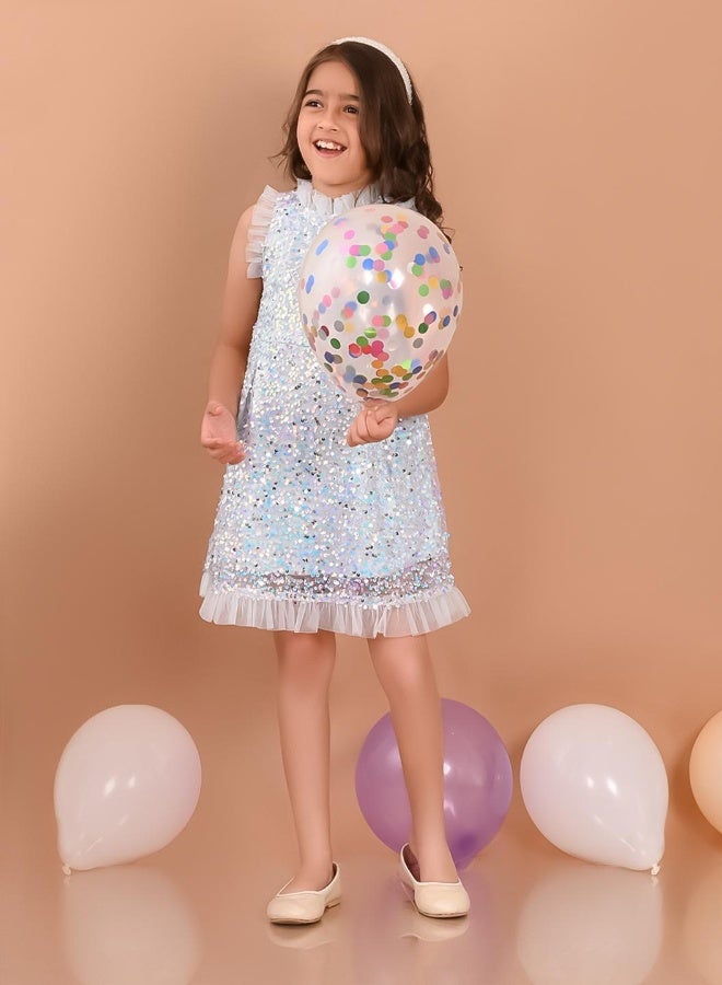 LILPICKS Sequin Ruffle Party Dress - Image 1