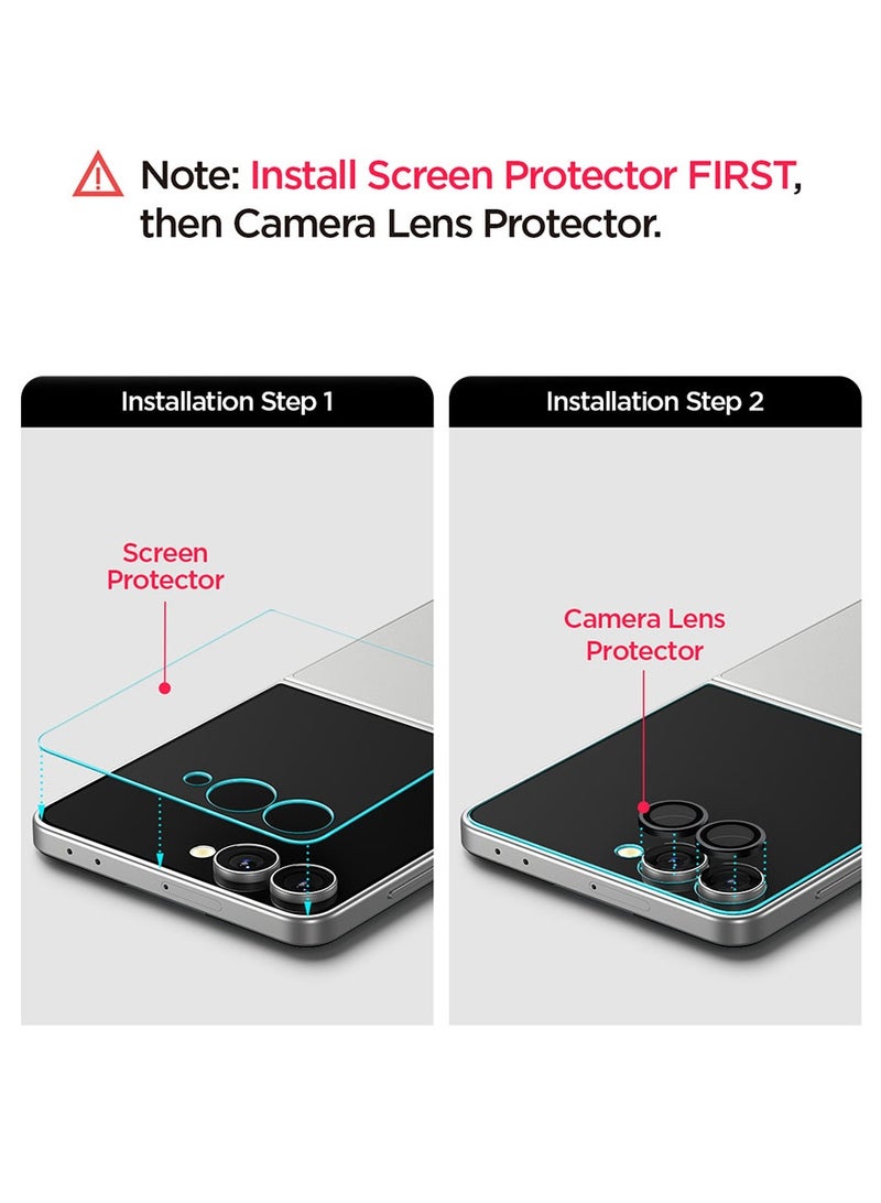 Spigen GLAStR EZ-Fit HD Samsung Galaxy Flip 7 Screen Protector Tempered Glass for outer Front Screen - [1 PACK] - Image 4