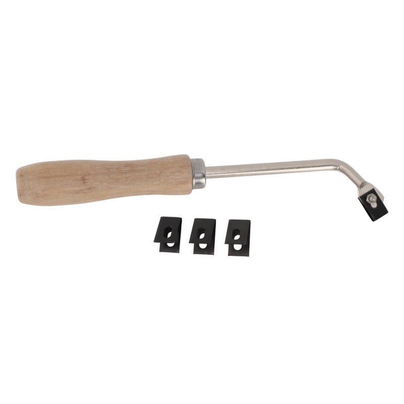 PVC Plastic Floor Slotting Floor Welding Slot Knife Groover Beech Wood Grooving Gouge Steel Slotting Knife Flooring Tools with 3 Blades - Image 1