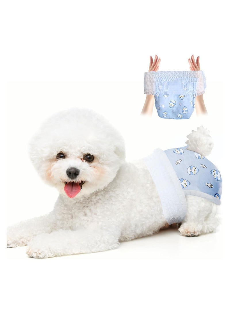 Disposable Dog Diapers Absorbent Soft Puppy Doggie Diapers for Female Dogs with Adjustable Puppy Diapers in Heat Period Excitable Urination(M 10)