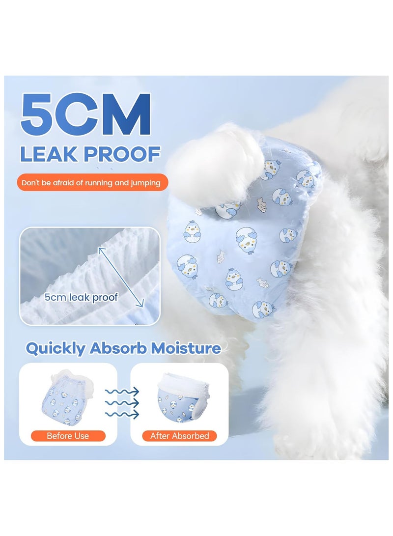Disposable Dog Diapers Absorbent Soft Puppy Doggie Diapers for Female Dogs with Adjustable Puppy Diapers in Heat Period Excitable Urination(M 10)