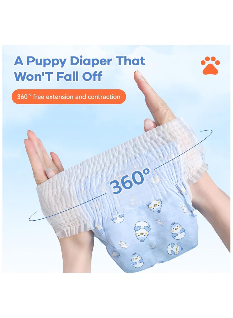 Disposable Dog Diapers Absorbent Soft Puppy Doggie Diapers for Female Dogs with Adjustable Puppy Diapers in Heat Period Excitable Urination(M 10)