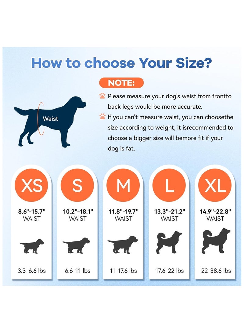 Disposable Dog Diapers Absorbent Soft Puppy Doggie Diapers for Female Dogs with Adjustable Puppy Diapers in Heat Period Excitable Urination(M 10)