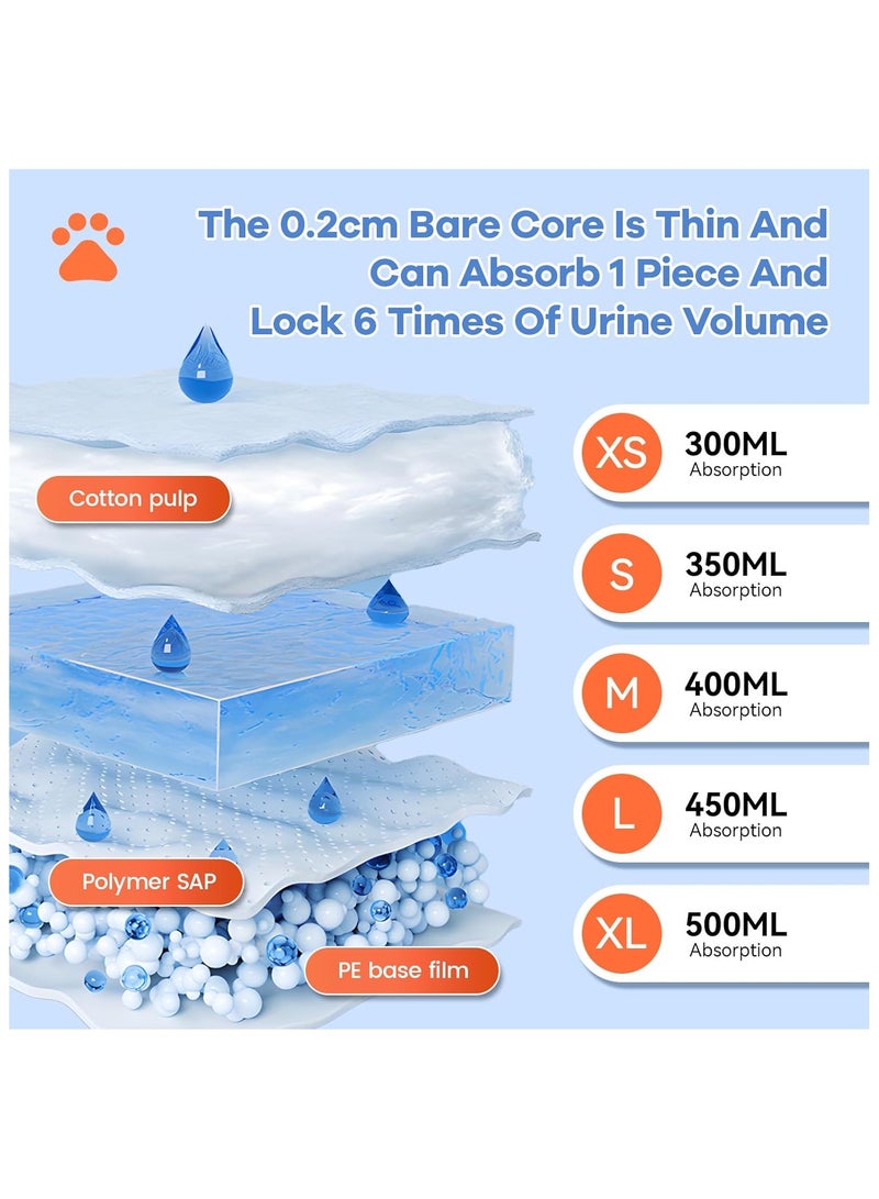 Disposable Dog Diapers Absorbent Soft Puppy Doggie Diapers for Female Dogs with Adjustable Puppy Diapers in Heat Period Excitable Urination(M 10)