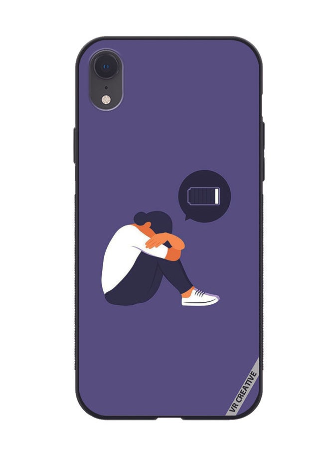 VR CREATIVE Protective Case Cover For Apple iPhone XR Battery Low Design Multicolour  - Image 1