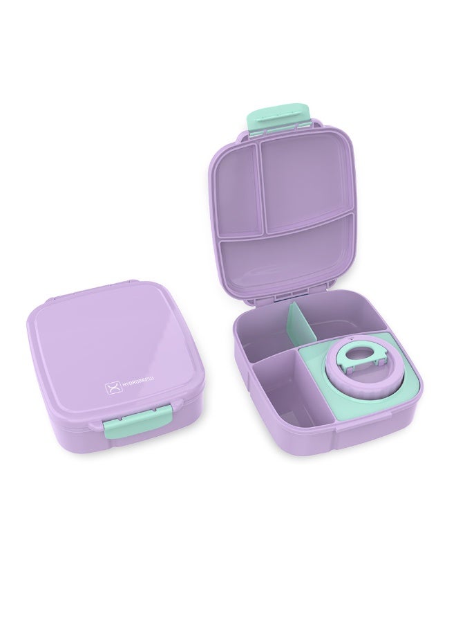 Hydrobrew Mega Flex Bento Lunch Box 1864ml w/ SipSwitch Insulated Water Bottle 720ml | Leakproof Meal Box w/ Steel Jar – Orchid Mist - Image 5