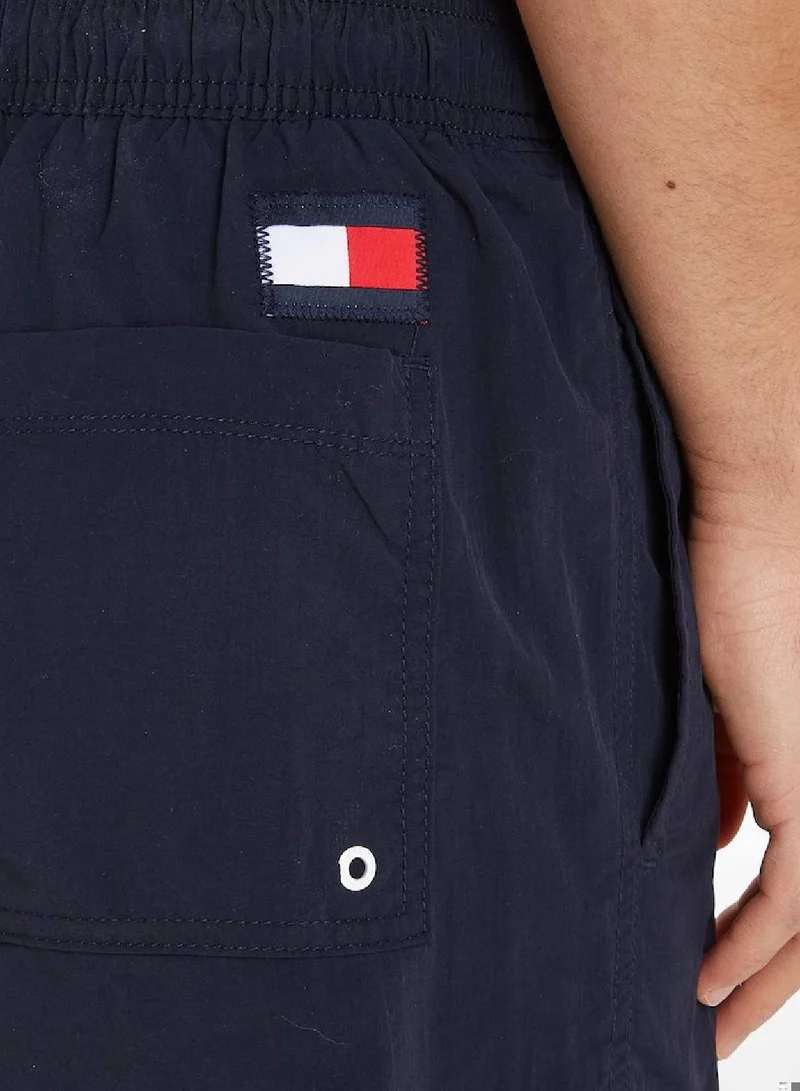 TOMMY HILFIGER Flag Mid Length Drawstring Slim Swim Shorts