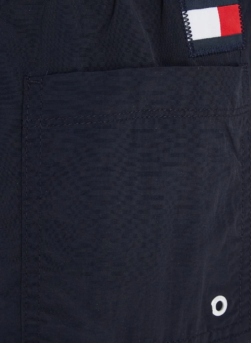 TOMMY HILFIGER Flag Mid Length Drawstring Slim Swim Shorts