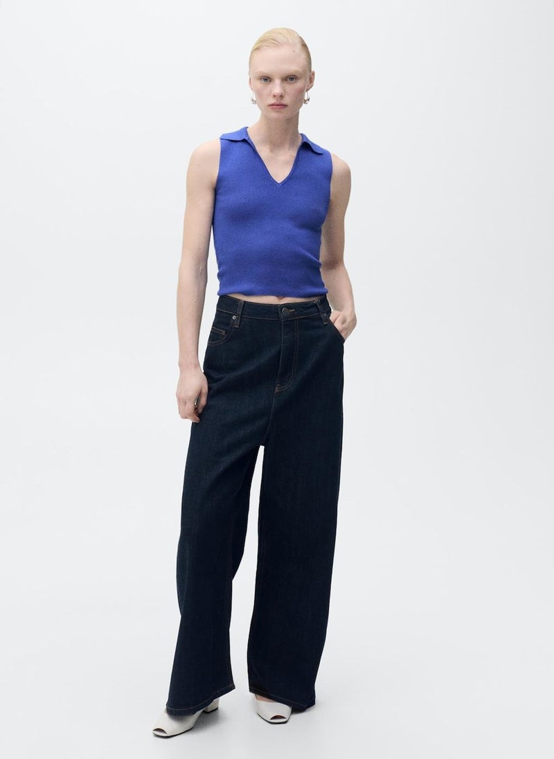 MANGO Casual Polo-Neck Knitted Top  - Image 4