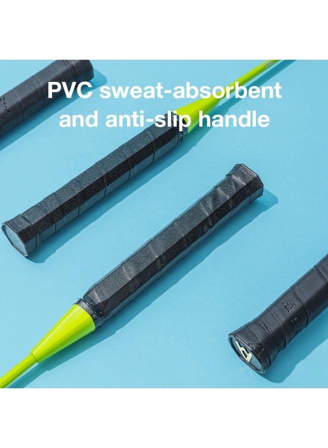 Deli Agnite Iron Split Badminton Racket (Pair) - T-Shaped Connector Design, G5 Anti-Slip Handle, Enlarged Sweet Spot & Ultra-Lightweight (660-680mm, Green) - Image 5