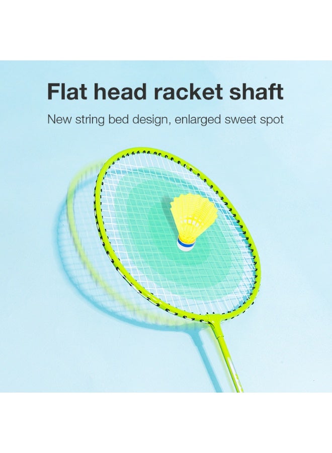 Deli Agnite Iron Split Badminton Racket (Pair) - T-Shaped Connector Design, G5 Anti-Slip Handle, Enlarged Sweet Spot & Ultra-Lightweight (660-680mm, Green) - Image 3