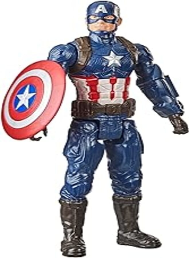 Hasbro Avengers Marvel Titan Hero Series Collectible 12-Inch Captain America Action Figure, Toy for Ages 4 and Up