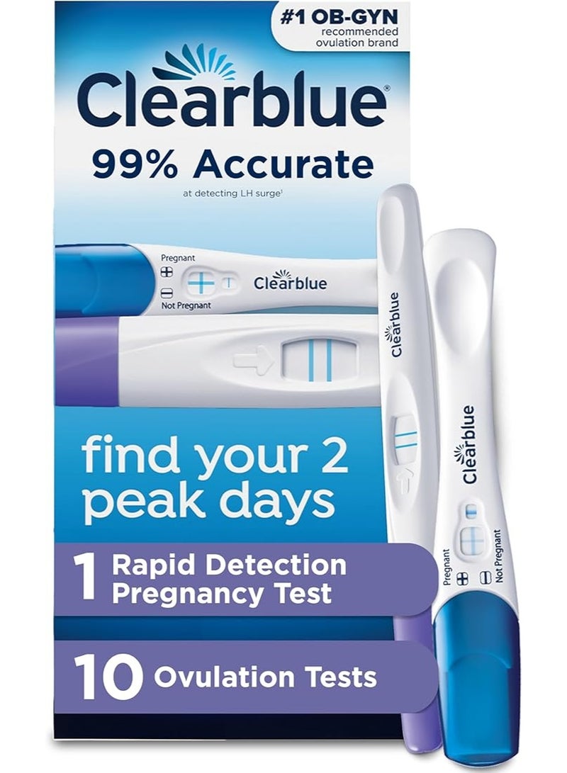 Ovulation Complete Starter Kit, 10 Ovulation Tests and 1 Pregnancy Test