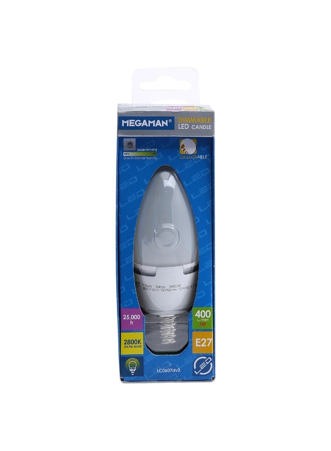 Megaman LED Candle Bulb E27 LC0607dv2 7W-2800K (Dimmable) - Image 2