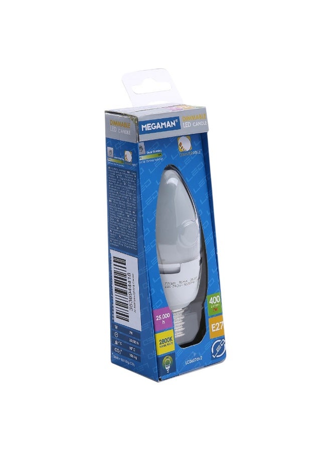 Megaman LED Candle Bulb E27 LC0607dv2 7W-2800K (Dimmable) - Image 1