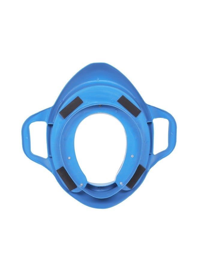 FLIPZON Plastic Premium Baby Cushioned Potty Seat, Toilet Seat With Handle For Kids (Cyan Blue) - Image 4