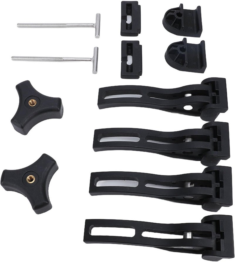 Asixxsix Tonneau Cover Clamps, Universal Fit Hard Tri Fold Quad Fold Replacement Parts, Truck Bed Cover Accessories Kit with 2 T 2 Screws Front Clamps 4 Rear for Pickup - Image 2
