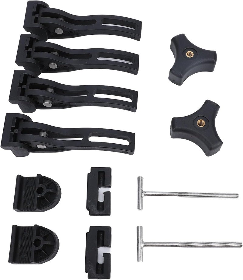 Asixxsix Tonneau Cover Clamps, Universal Fit Hard Tri Fold Quad Fold Replacement Parts, Truck Bed Cover Accessories Kit with 2 T 2 Screws Front Clamps 4 Rear for Pickup - Image 1