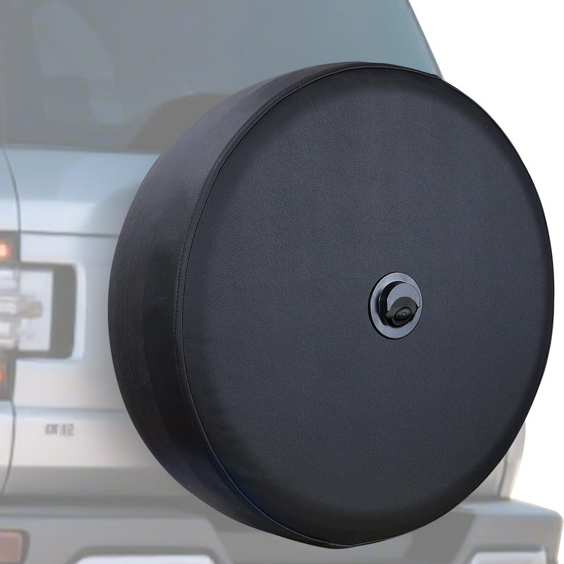 Amooca Spare Tire Wheel Cover with Backup Camera Hole Compatible with Ford Bronco20212025 Spare tire Exterior Accessories Black 33