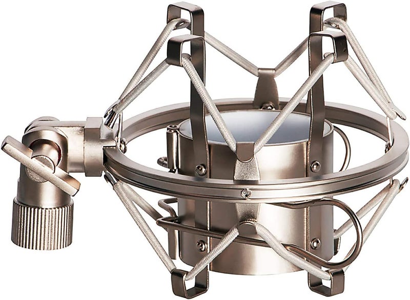 KH  ميكروفون صادم عالمي من نوع kh - حامل صدمات فضي بقطر 48MM-54mm لميكروفونات الاستوديو المكثفة ذات القطر الكبير - Image 3