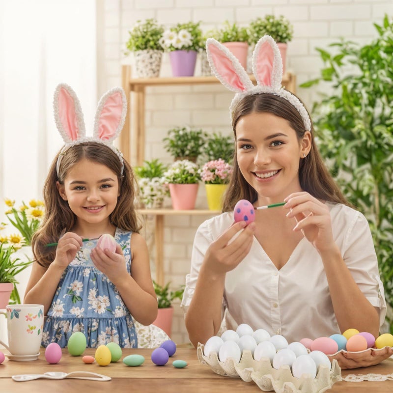 SallyFashion 15 PCS Fake Easter Eggs, Wooden Play Kitchen Egg Toys for Kids Dying Painting Egg Hunts Basket - Image 5