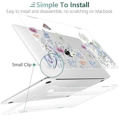 TWOLSKOO Compatible with MacBook Pro 13 inch Case 2023-2016 A2338 M2/M1 A2251 A2289 A2159 A1989 A1706, Plastic Hard Shell Cover & Keyboard Skin & Screen Protector, Dandelions - Image 3